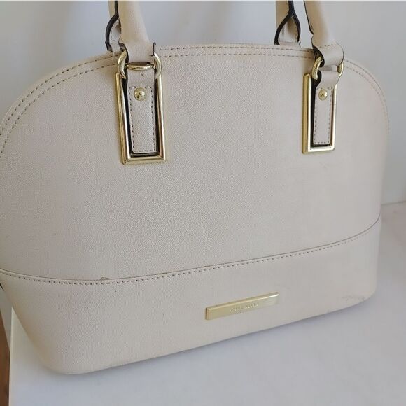 Anne Klein Bowler Winter White purse Bag tote - Picture 2 of 9
